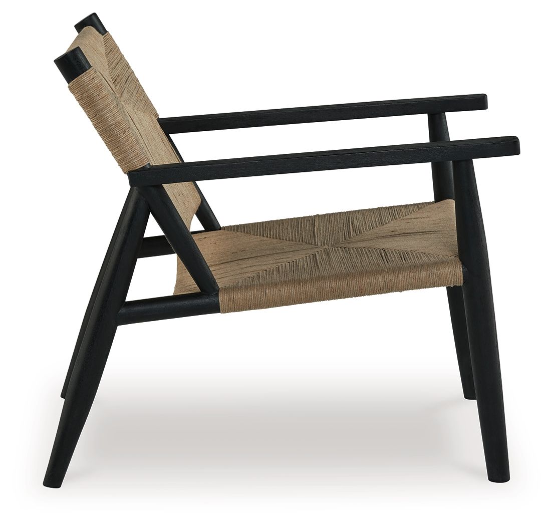 Halfmore - Accent Chair - Black / Natural by Ashley – view 2