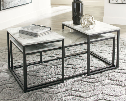 Donnesta - Occasional Table Set (Set of 3) - Gray / Black by Ashley – view 2