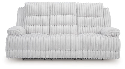Rhines Falls - Reclining Power Sofa With Drop Down Table - Alloy by Ashley – view 2