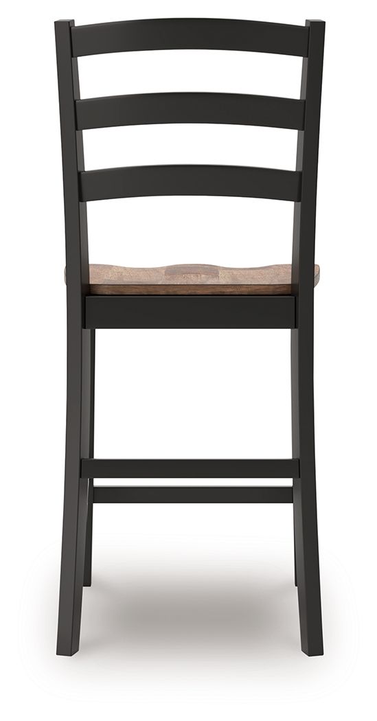 Wildenauer - Barstool (Set of 2) - Brown / Black by Ashley – view 2