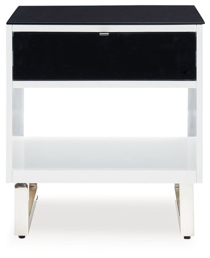 Gardoni - Rectangular End Table - White / Black by Ashley – view 2