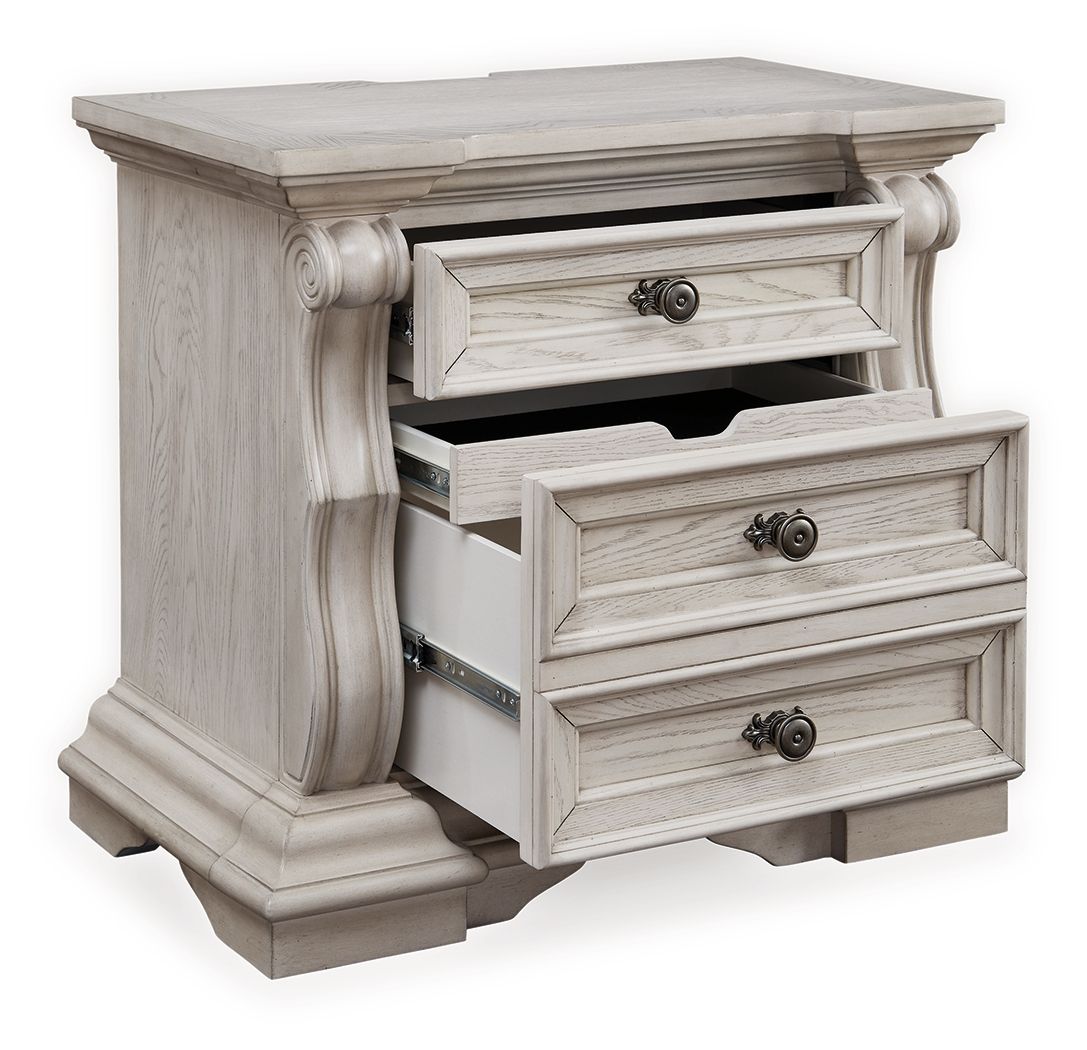 Bruchandi - Three Drawer Night Stand - Antique White by Ashley – view 2