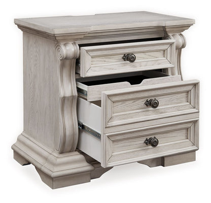 Bruchandi - Three Drawer Night Stand - Antique White by Ashley – view 2