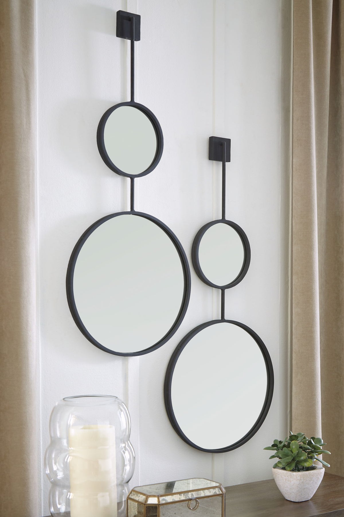 Brewer - Accent Mirror - Black by Ashley – view 2