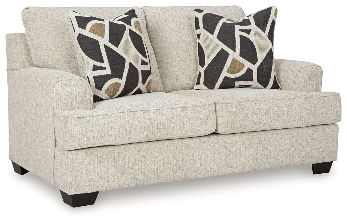 Heartcort - Loveseat - Quartz – Stationary Loveseats