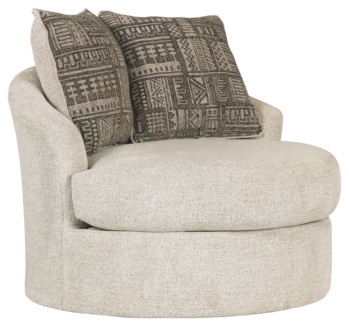 Soletren - Swivel Accent Chair - Stone by Ashley – Swivel Chairs