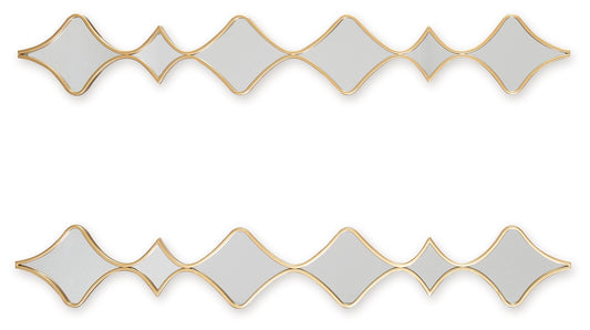 Harriswood - Accent Mirror Set (Set of 2) - Gold Finish by Ashley – view 2