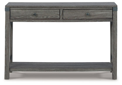 Freedan - Console Sofa Table - Grayish Brown by Ashley – view 2