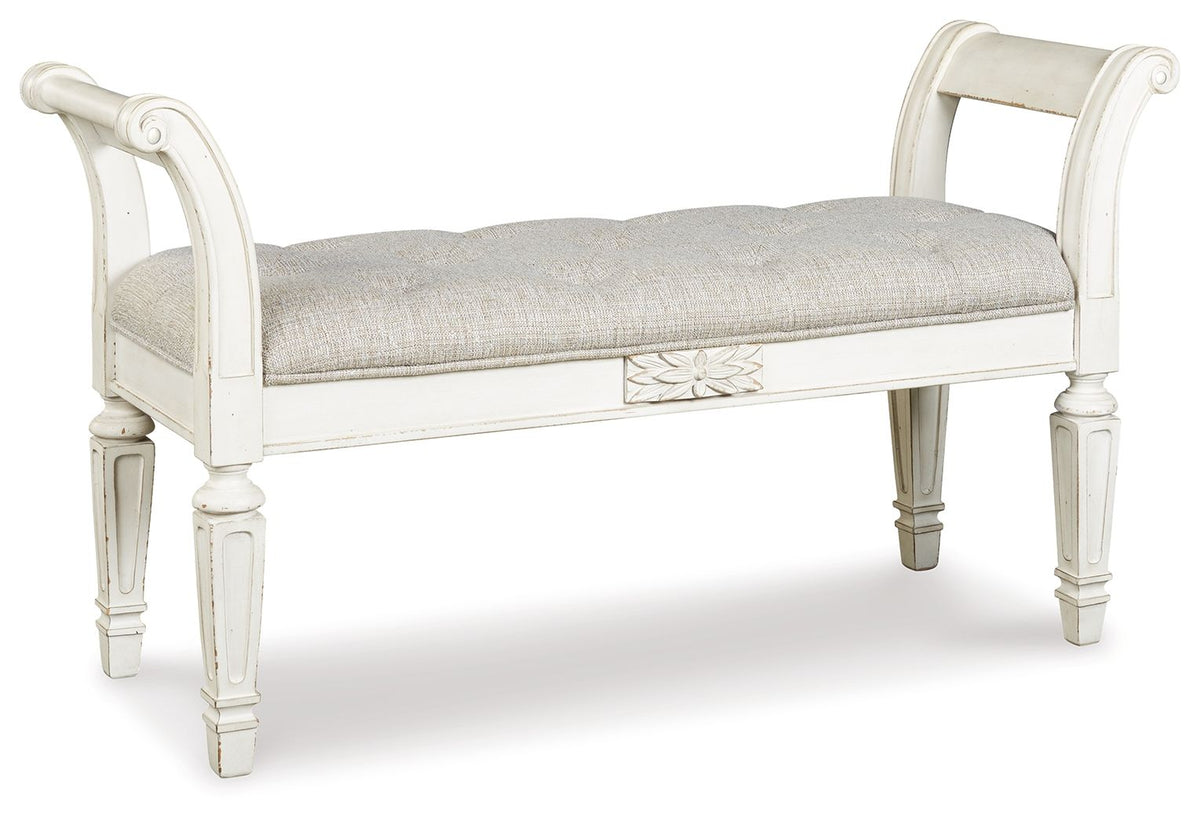 Realyn - Accent Bench - Antique White by Ashley – Accent Benches