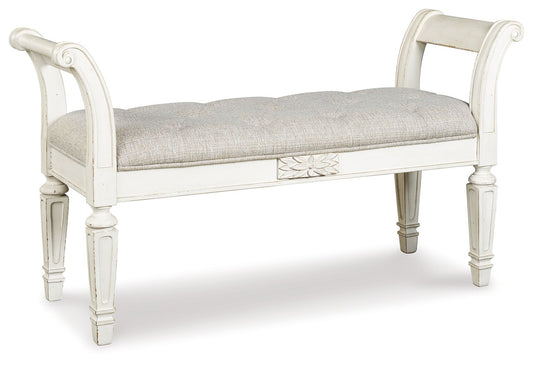 Realyn - Accent Bench - Antique White by Ashley – Accent Benches