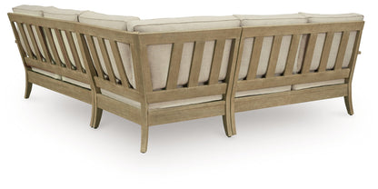 Clare View - 3-Piece Outdoor Sectional - Beige by Ashley – view 2
