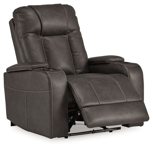 Feazada - Power Recliner With Adj Headrest - Shadow by Ashley – view 2