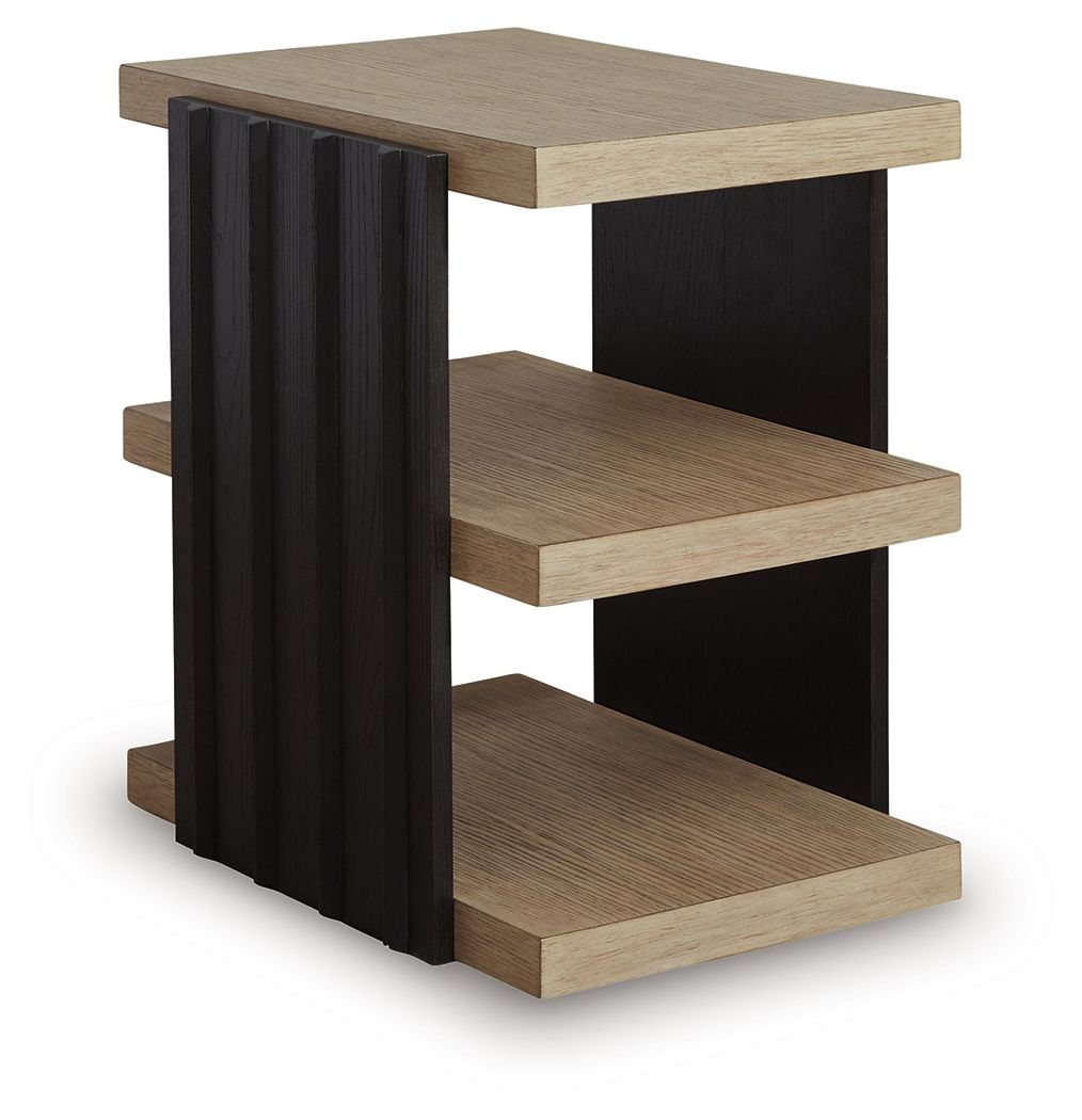 Rylandyn - Rectangular End Table - Black / Light Brown by Ashley – End Tables