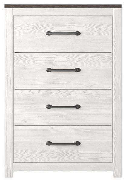 Gerridan - Four Drawer Chest - White / Gray by Ashley – Accent Chests