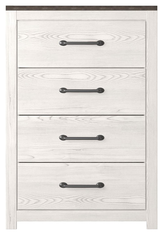 Gerridan - Four Drawer Chest - White / Gray by Ashley – Accent Chests