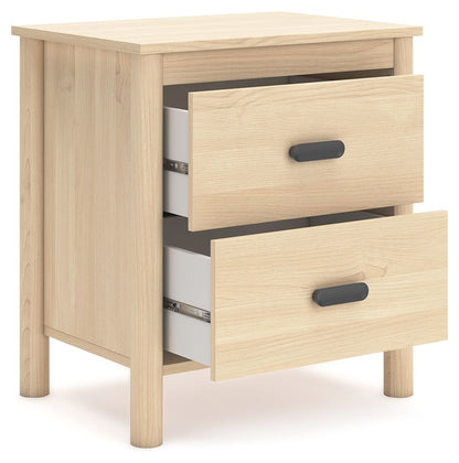 Cabinella - Two Drawer Night Stand - Tan by Ashley – view 2