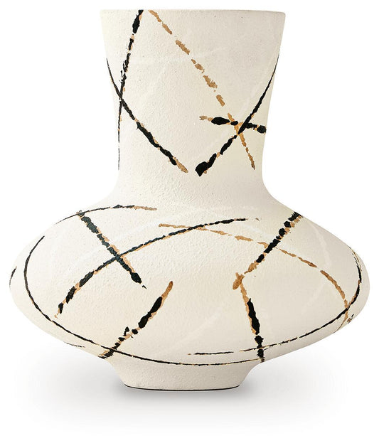Brockford - Vase - Cream / Black / Brown by Ashley – Vases & Jars