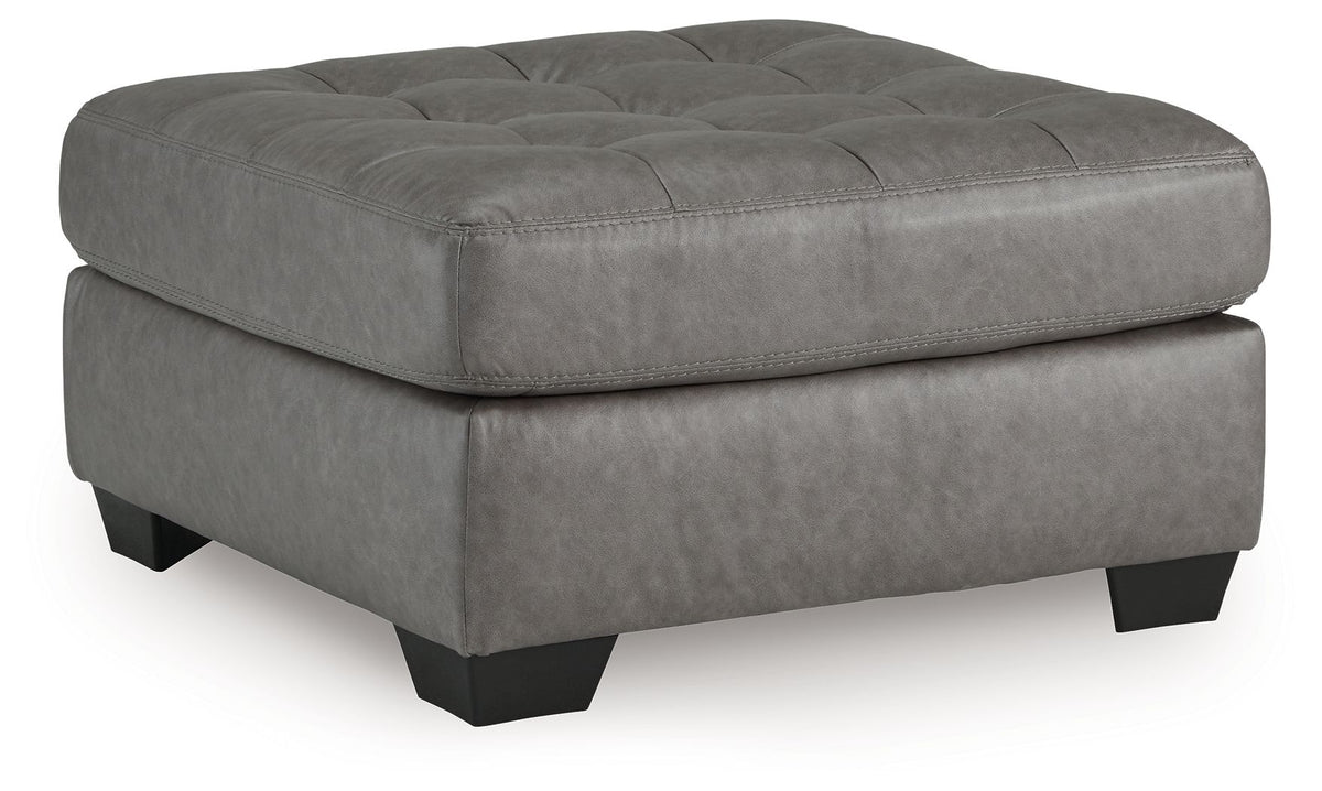 Clairette Court - Oversized Accent Ottoman - Alloy – Accent Ottomans