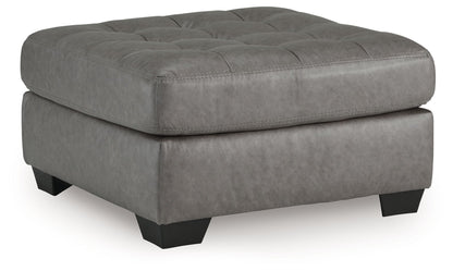 Clairette Court - Oversized Accent Ottoman - Alloy – Accent Ottomans
