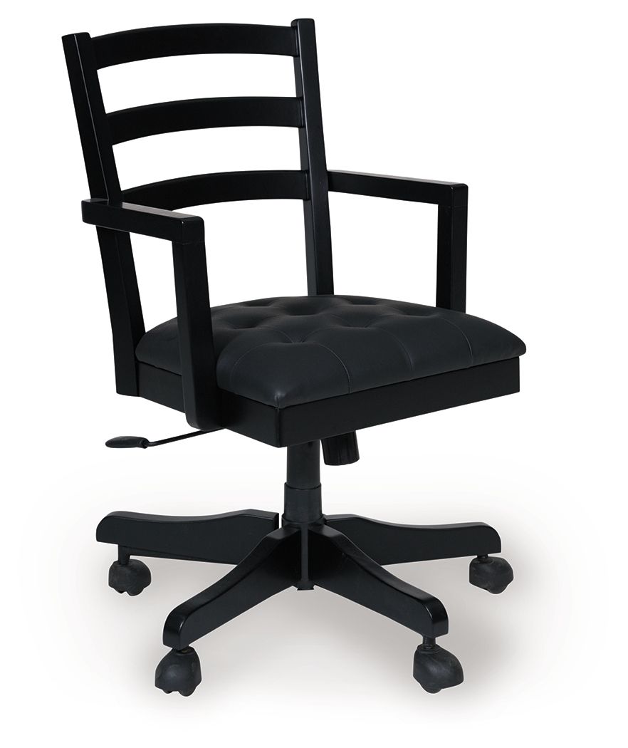 Wildenauer - Home Office Swivel Desk Chair - Brown / Black by Ashley – Swivel Chairs