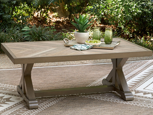 Laguna Heights - Rectangular Cocktail Table - Beige by Ashley – view 2