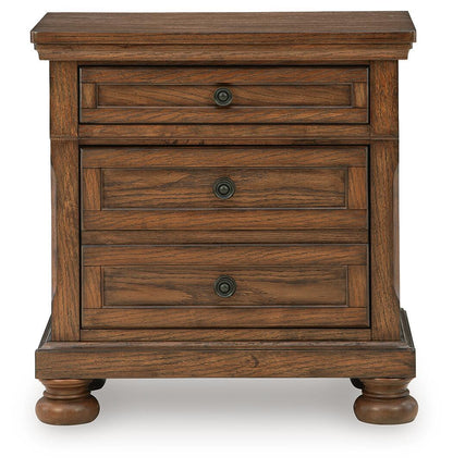 Zackaryn - Two Drawer Night Stand - Warm Brown by Ashley – view 2