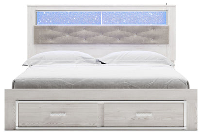 Altyra - King Upholstered Bookcase Bed With Storage - White by Ashley – view 2