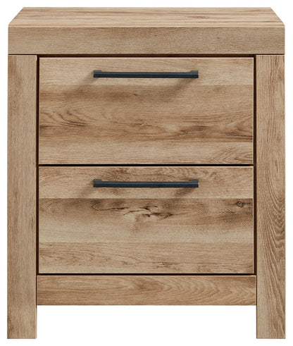 Hyanna - Two Drawer Night Stand - Tan Brown by Ashley – view 2