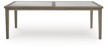 Rainier Ranch - Rectangle Dining Table With Umbrella Option - Brown / Beige by Ashley – view 2