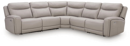 Gravier - 5-Piece Power Reclining Sectional - Gray – Reclining Sectionals