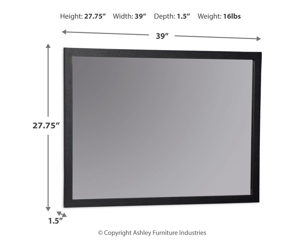 Danziar - Bedroom Mirror - Black by Ashley – view 2