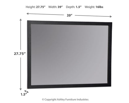Danziar - Bedroom Mirror - Black by Ashley – view 2