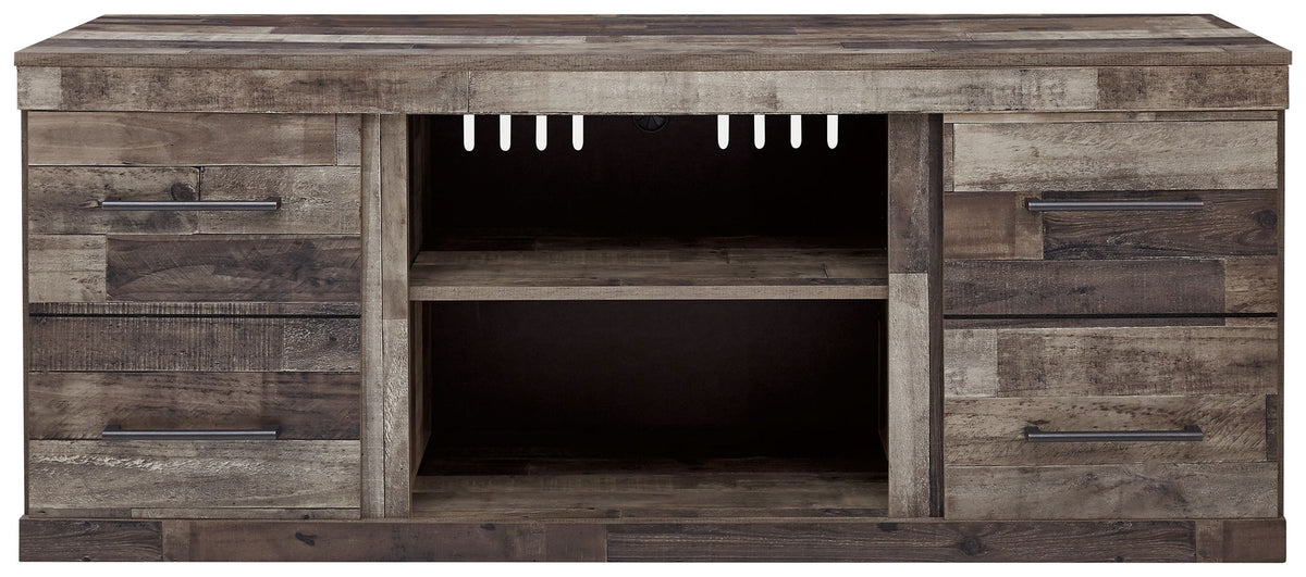 Derekson - LG TV Stand With Fireplace Option - Multi Gray by Ashley – view 2