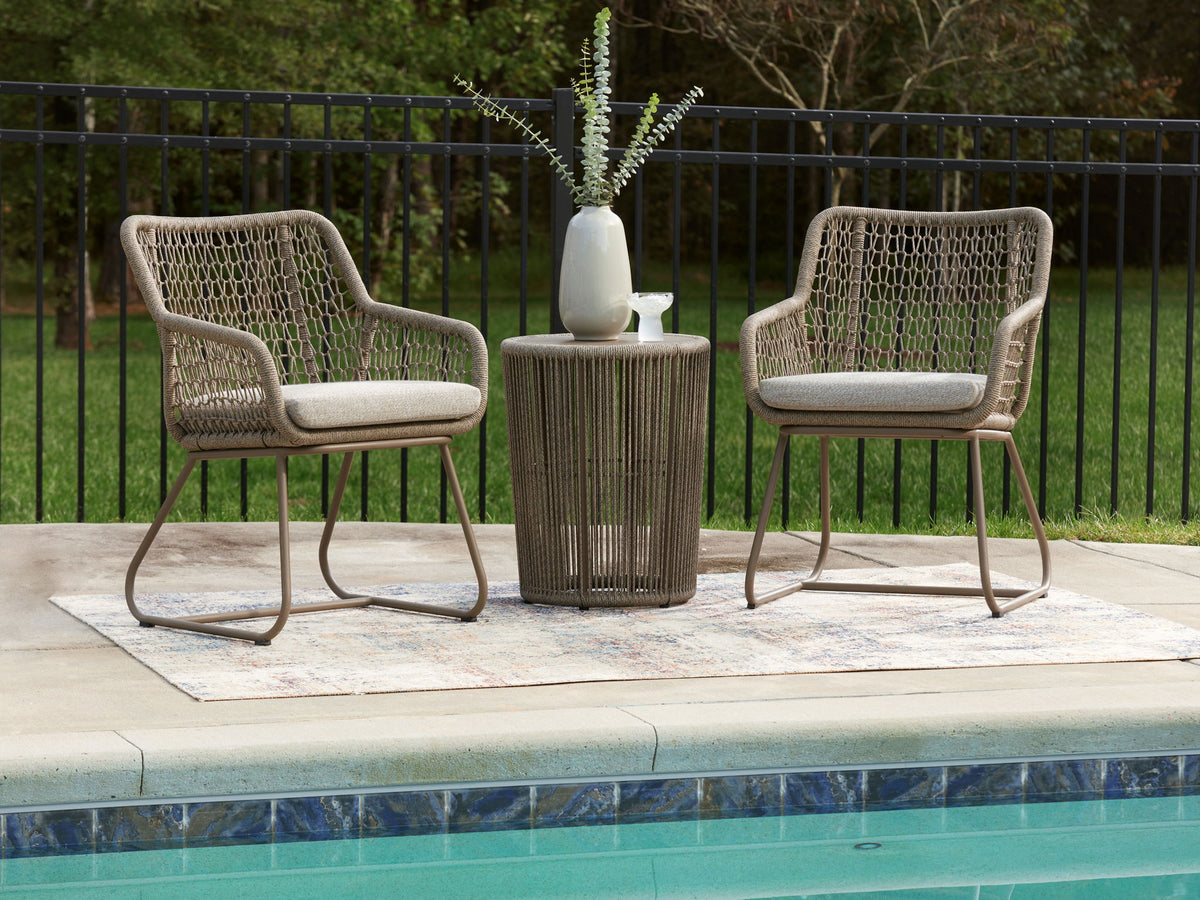 Majors Beach - Outdoor Table And 2 Chairs (Set of 3) - Beige by Ashley – view 2