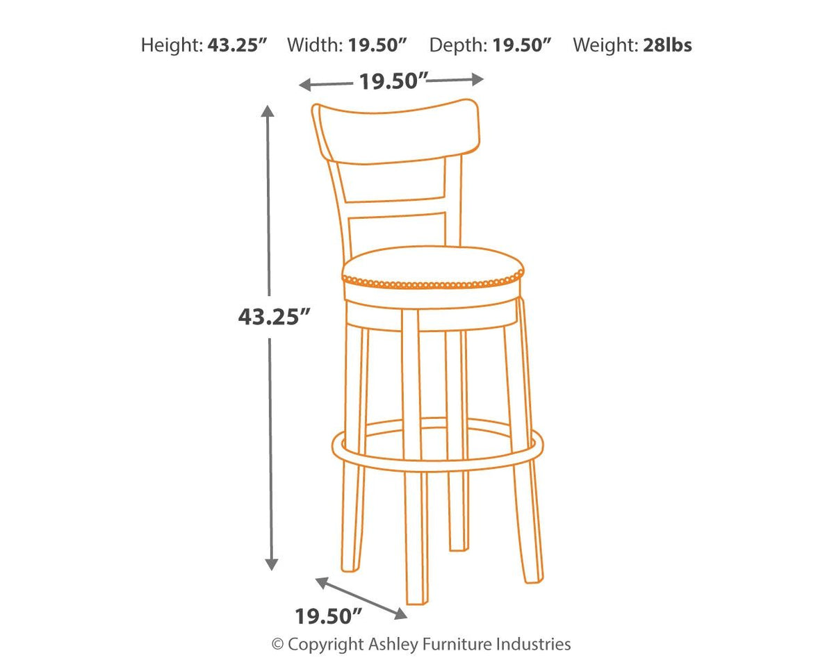 Pinnadel - Swivel Barstool by Ashley – view 3