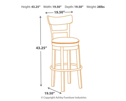 Pinnadel - Swivel Barstool by Ashley – view 3