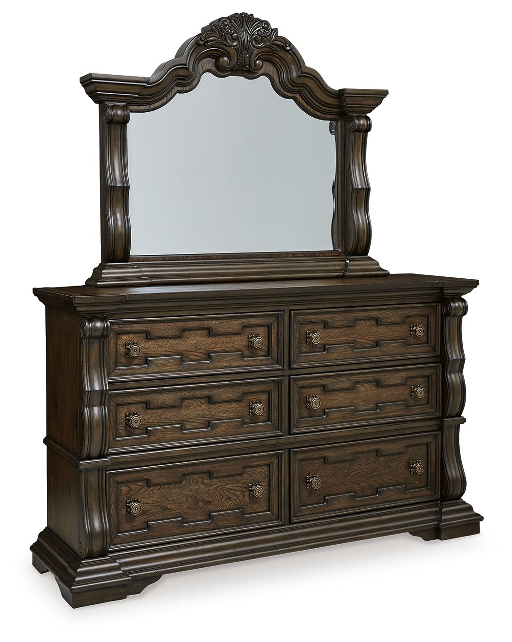 Maylee - Dresser And Mirror - Dark Brown by Ashley – Dresser & Mirror