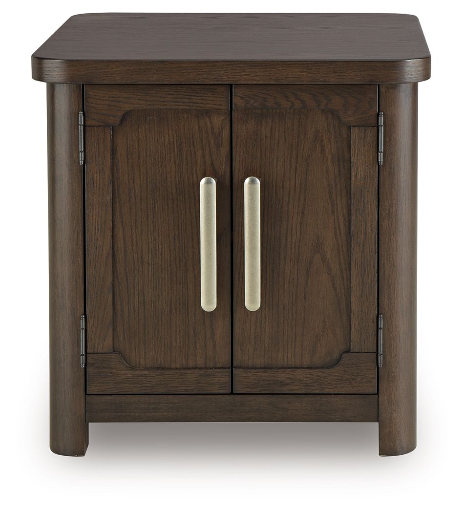 Breckington - Rectangular 2-door End Table - Dark Brown by Ashley – view 2