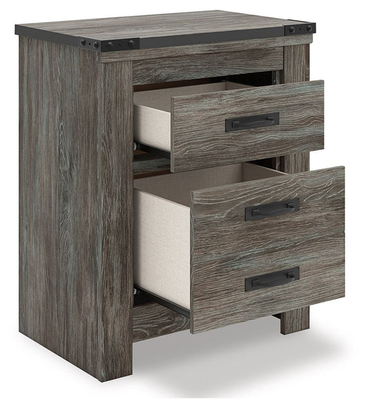 Frandern - Two Drawer Night Stand - Gray by Ashley – view 2