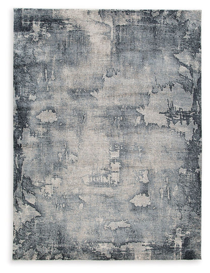 Langrich - 5' x 7' Rug - Blue / Gray / Cream by Ashley – Area Rugs