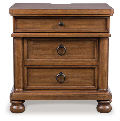 Rowlenstown - Three Drawer Night Stand by Ashley – view 3