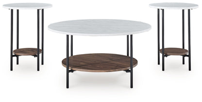 Wrenwich - Occasional Table Set (Set of 3) - Brown / Black / White by Ashley – view 2