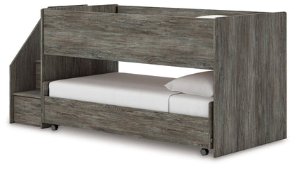 Frandern - Twin Over Twin Loft Bed - Gray by Ashley – view 2