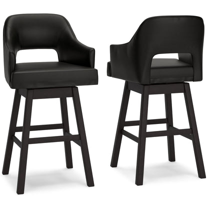 Tallenger - Upholstered Swivel Barstool (Set of 2) by Ashley – view 2