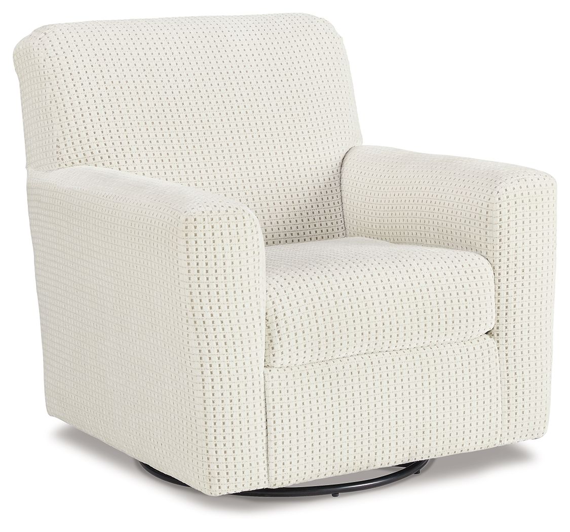 Herstow - Swivel Glider Accent Chair - Ivory by Ashley – Swivel Glider Chairs