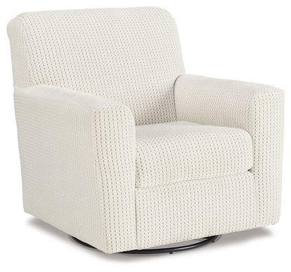 Herstow - Swivel Glider Accent Chair - Ivory by Ashley – Swivel Glider Chairs
