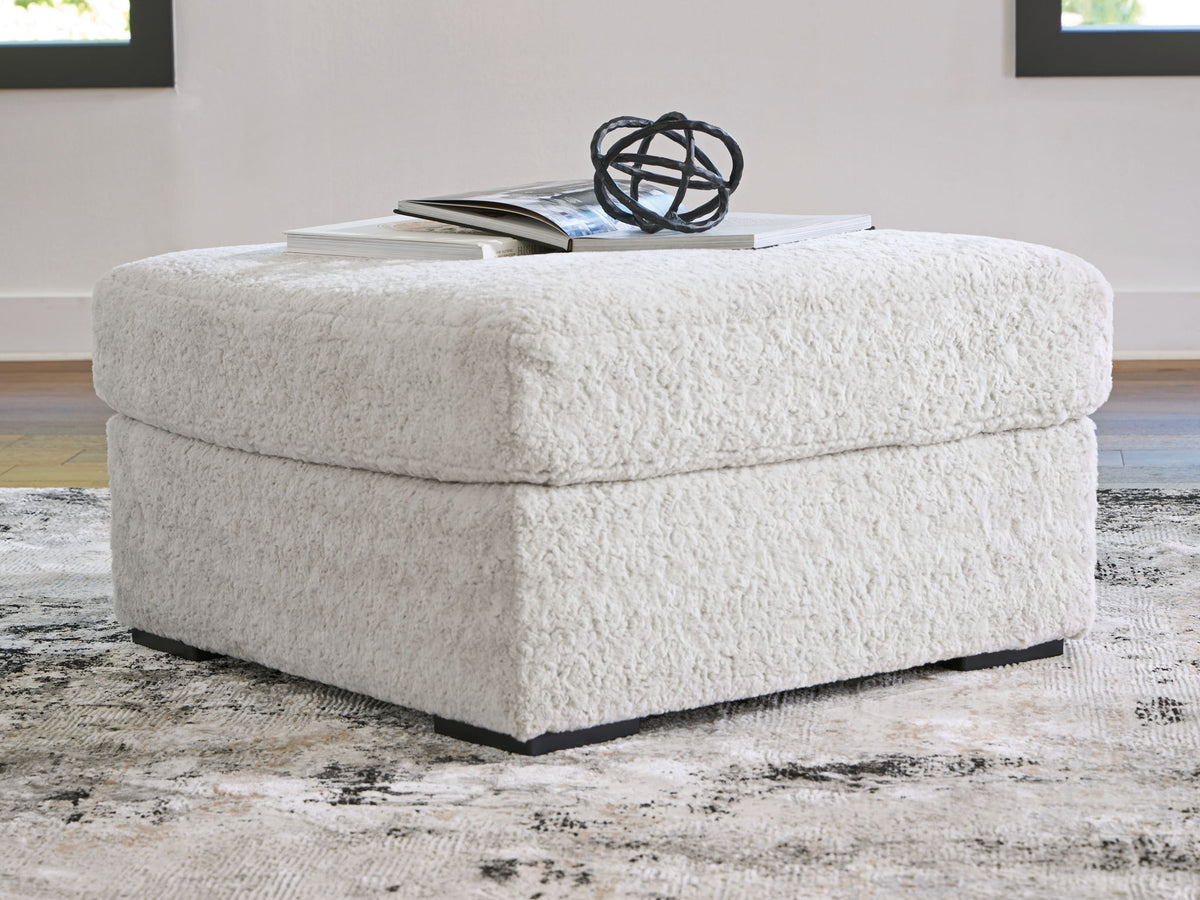 Cuddle Plush - Oversized Accent Ottoman - Arctic by Ashley – view 2