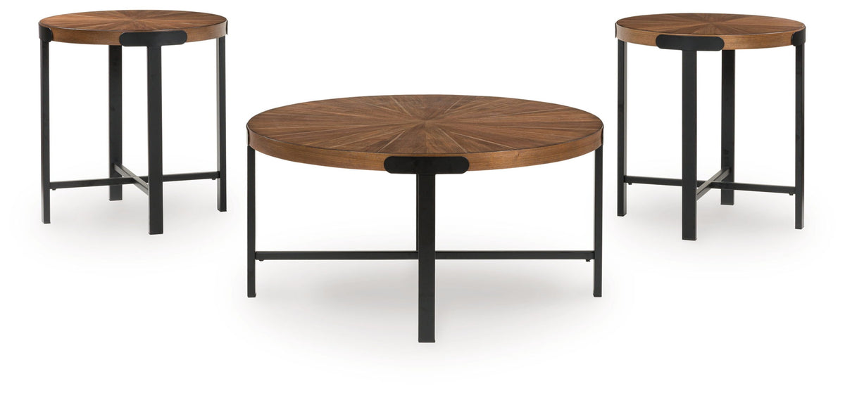 Crosstrail - Occasional Table Set (Set of 3) - Brown by Ashley – view 2