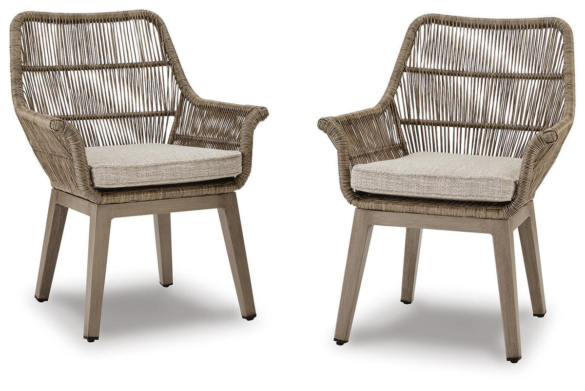 Beach Front - Arm Chair With Cushion (Set of 2) - Beige by Ashley – Chair Sets