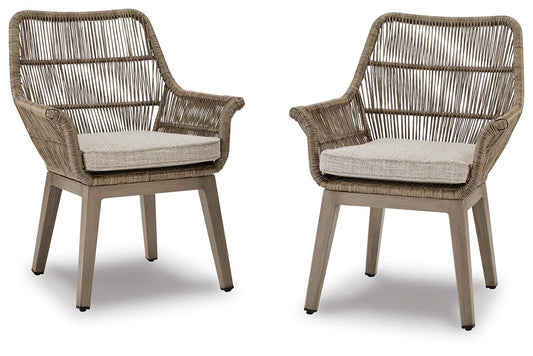Beach Front - Arm Chair With Cushion (Set of 2) - Beige
